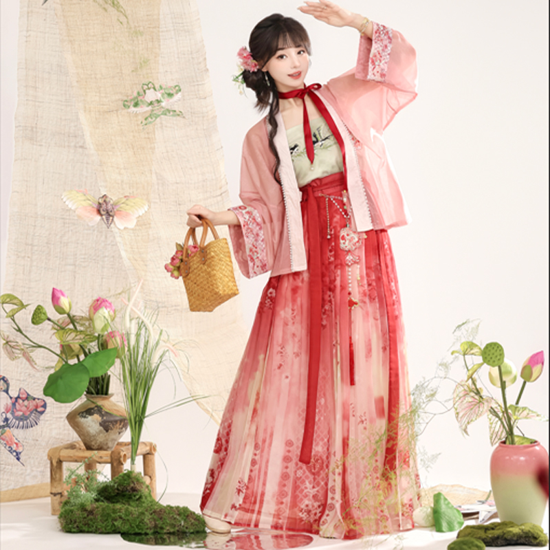 Song-Dynasty-Women-Hanfu-Autumn-Swallow-Ethereal-Skirt-Set-3 Song Dynasty Women Hanfu Autumn Swallow Ethereal Skirt Set