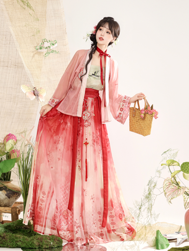 Song Dynasty Women Hanfu Autumn Swallow Ethereal Skirt Set