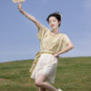 Tang-Dynasty-Short-Sleeved-Summer-Simple-Hanfu-1 Tang Dynasty Short Sleeved Summer Simple Hanfu