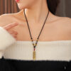 Women-Accessories-Round-Necklace-Vintage-Niche-Jewelry-3 Women Accessories Round Necklace Vintage Niche Jewelry