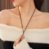 Women-Accessories-Round-Necklace-Vintage-Niche-Jewelry-4 Women Accessories Round Necklace Vintage Niche Jewelry