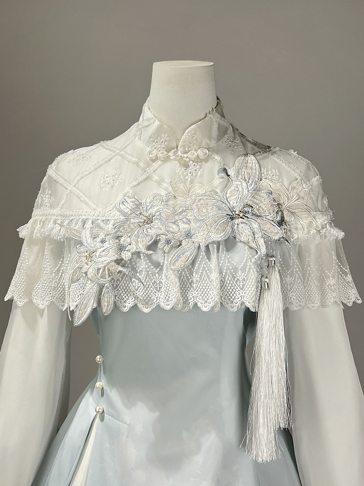 Women Autumn Hanfu Han Element Lily Long-Sleeve Dress