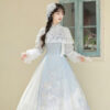 Women-Autumn-Hanfu-Han-Element-Lily-Long-Sleeve-Dress-4 Women Autumn Hanfu Han Element Lily Long-Sleeve Dress