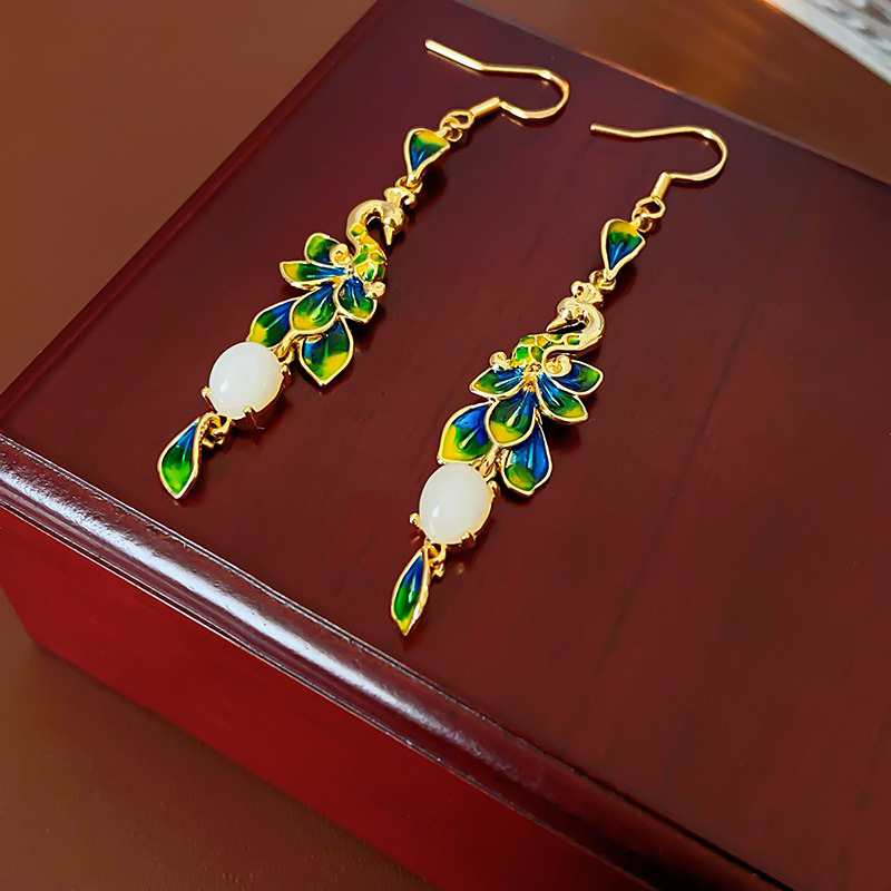 Women-Fashion-Earrings-Vintage-Peacock-Ear-Accessories-2 Women Fashion Earrings Vintage Peacock Ear Accessories