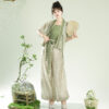 Women-Fresh-Summer-Hanfu-Jasmine-Tang-Dynasty-Style-2 Women Fresh Summer Hanfu Jasmine Tang Dynasty Style