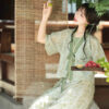 Women-Fresh-Summer-Hanfu-Jasmine-Tang-Dynasty-Style-3 Women Fresh Summer Hanfu Jasmine Tang Dynasty Style
