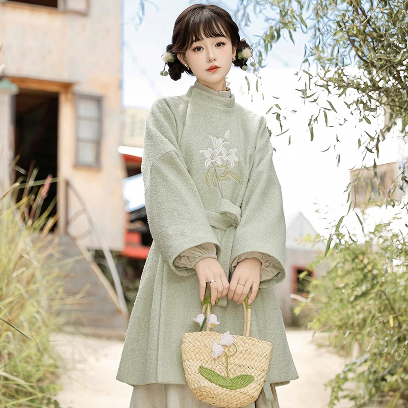 Women-Winter-Fashion-Hanfu-Chinese-Dress-Daily-Wear-2 Women Winter Fashion Hanfu Chinese Dress Daily Wear