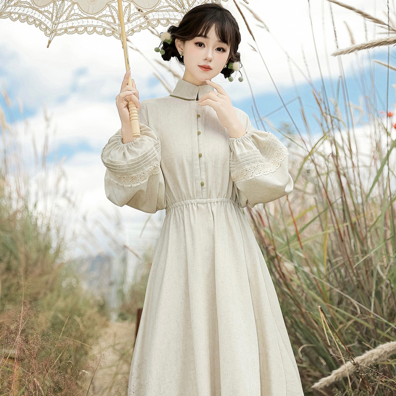 Women-Winter-Fashion-Hanfu-Chinese-Dress-Daily-Wear-4 Women Winter Fashion Hanfu Chinese Dress Daily Wear