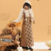 Women-Winter-Fashion-Hanfu-Round-Neck-Brown-Daily-Set-2 Women Winter Fashion Hanfu Round Neck Brown Daily Set