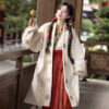 Women-Winter-Fluffy-Fleece-Lined-Coat-Unique-Song-Dynasty-Hanfu-Set-1 Women Winter Fluffy Fleece-Lined Coat Unique Song Dynasty Hanfu Set