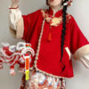 Women-Winter-Hanfu-Red-New-Year-Attire-with-Mamian-Skirt-1 Women Winter Hanfu Red New Year Attire with Mamian Skirt