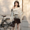 2026-Autumn-Women-Fashionable-Han-Elements-Cape-Skirt-Set-1 Autumn Women Fashionable Han Elements Cape Skirt Set