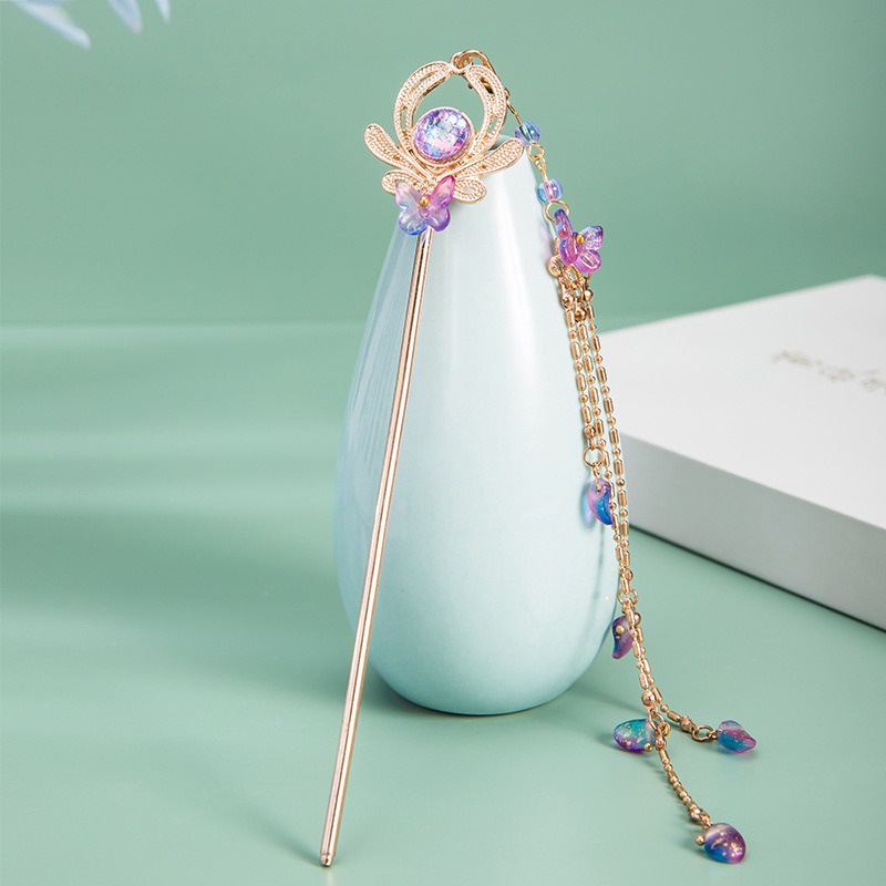Ancient-Style-Hairpin-Retro-Buyao-Hanfu-Accessories-Tassel-Hairpin-2 Ancient-Style Hairpin Retro Buyao Hanfu Accessories Tassel Hairpin