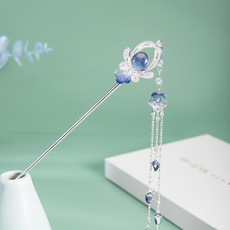 Ancient-Style-Hairpin-Retro-Buyao-Hanfu-Accessories-Tassel-Hairpin-4 Ancient-Style Hairpin Retro Buyao Hanfu Accessories Tassel Hairpin
