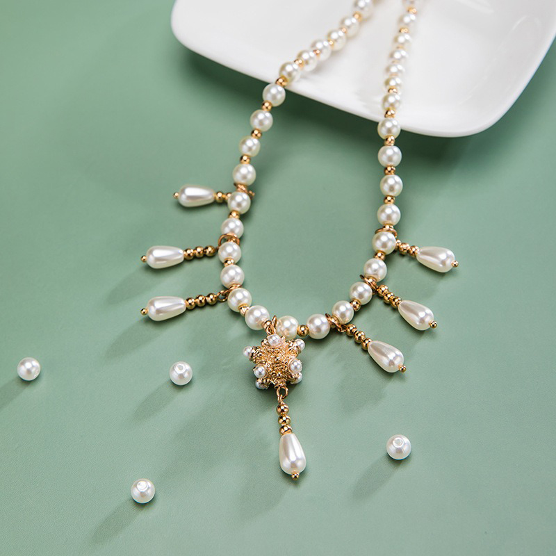 Classic-Pearl-Necklace-Yingluo-Ming-Dynasty-Style-Accessories-Vintage-Hanfu-Handmade-Jewelry-1 Classic Pearl Necklace Yingluo Ming Dynasty-Style Accessories Vintage Hanfu Handmade Jewelry