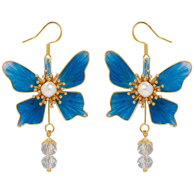 Handmade-Intangible-Cultural-Heritage-Hanfu-Earrings-Butterfly-Ronghua-4 Handmade Intangible Cultural Heritage Hanfu Earrings Butterfly Ronghua