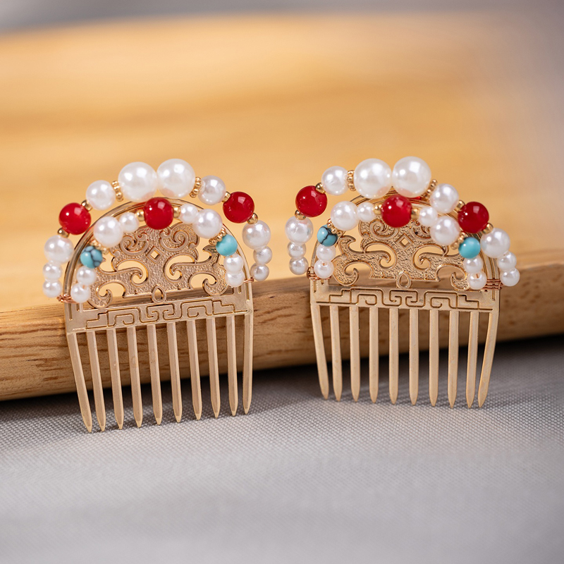 Tang-Dynasty-style-Gold-Hair-Ornaments-Imperial-Court-inspired-Chinese-Hanfu-Accessories-4 Tang Dynasty-style Gold Hair Ornaments Imperial Court-inspired Chinese Hanfu Accessories