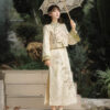 Women-Spring-Cheongsam-Set-New-Vest-Elegant-Attire-1 Women Spring Cheongsam Set New Vest Elegant Attire