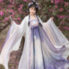 Women-Spring-Hanfu-Tang-Dynasty-Hezi-Skirt-Ethereal-Wide-Sleeve-Set-1 Women Spring Hanfu Tang Dynasty Hezi Skirt Ethereal Wide-Sleeve Set