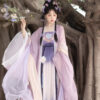Women-Spring-Hanfu-Tang-Dynasty-Hezi-Skirt-Ethereal-Wide-Sleeve-Set-2 Women Spring Hanfu Tang Dynasty Hezi Skirt Ethereal Wide-Sleeve Set