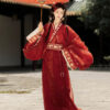 Women-Warring-States-Period-Hanfu-Zhiju-Long-Red-Dress-Martial-Arts-Style-1 Women Warring States Period Hanfu Zhiju Long Red Dress Martial Arts Style