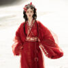 Women-Warring-States-Period-Hanfu-Zhiju-Long-Red-Dress-Martial-Arts-Style-4 Women Warring States Period Hanfu Zhiju Long Red Dress Martial Arts Style