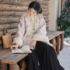 Women-Winter-Mamian-Aoqun-Set-Casual-Ming-Dynasty-Hanfu-3 Women Winter Mamian Aoqun Set Casual Ming Dynasty Hanfu