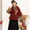 Women-Winter-Ming-Dynasty-Hanfu-Persimmon-Patterned-Thickened-Daily-Aoqun-2 Women Winter Ming Dynasty Hanfu Persimmon-Patterned Thickened Daily Aoqun