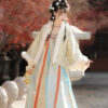 Women-Winter-Tang-Dynasty-Hanfu-Qixiong-Skirt-Set-Thickened-New-Year-Attire-3 Women Winter Tang Dynasty Hanfu Qixiong Skirt Set Thickened New Year Attire