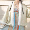 Women-Winter-Tang-Dynasty-Hanfu-Qixiong-Skirt-Set-Thickened-New-Year-Attire-4 Women Winter Tang Dynasty Hanfu Qixiong Skirt Set Thickened New Year Attire