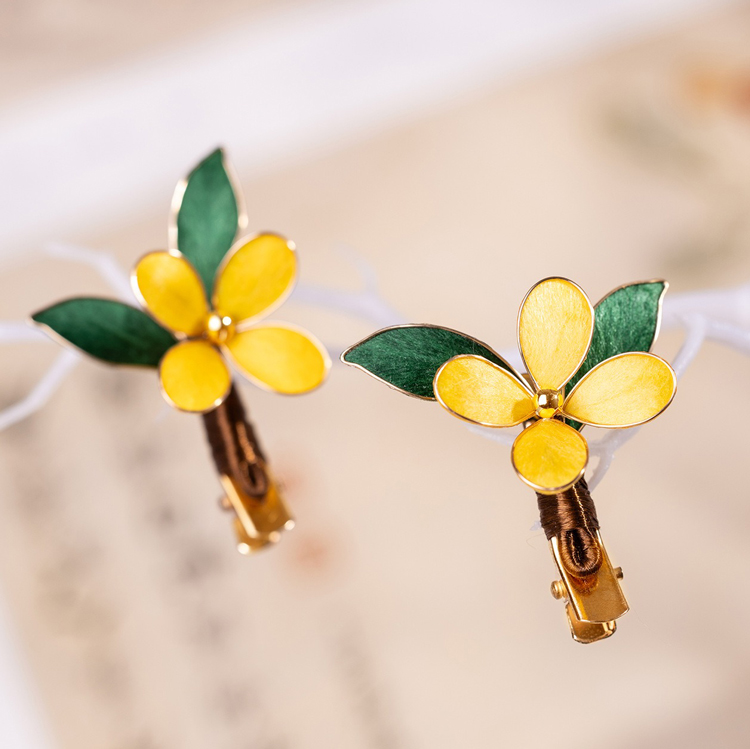 Handcrafted Hanfu Hairpin Osmanthus Ronghua Hair Accessory for Young Girls Hairstyles