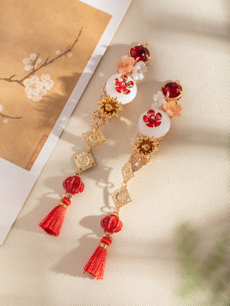 Hanfu New Year Children Hairpins Lantern-Shaped Cute Hair Ornaments