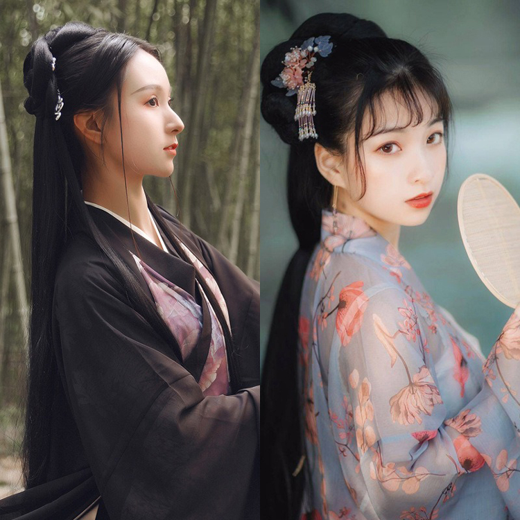 Hanfu-Wig-Single-Piece-Costume-Drama-Straight-Hair-Prop-30 Wig Pieces