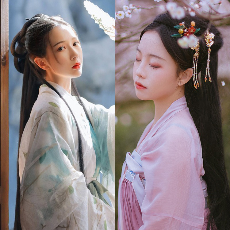 Hanfu-Wig-Single-Piece-Costume-Drama-Straight-Hair-Prop-32 Wig Pieces