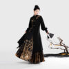 Ming-Dynasty-Style-Hanfu-Stand-Up-Collar-Coat-with-Embroidered-Gold-Threaded-Mamianqun-Set-1 Ming Dynasty Style Hanfu Stand-Up Collar Coat with Embroidered Gold-Threaded Mamianqun Set