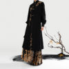 Ming-Dynasty-Style-Hanfu-Stand-Up-Collar-Coat-with-Embroidered-Gold-Threaded-Mamianqun-Set-4 Ming Dynasty Style Hanfu Stand-Up Collar Coat with Embroidered Gold-Threaded Mamianqun Set