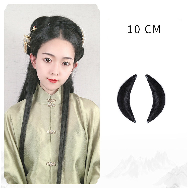 Pointed-Horn-Shaped-Side-Hair-Wig-for-Hanfu-Hairstyling-1 Horn Wig