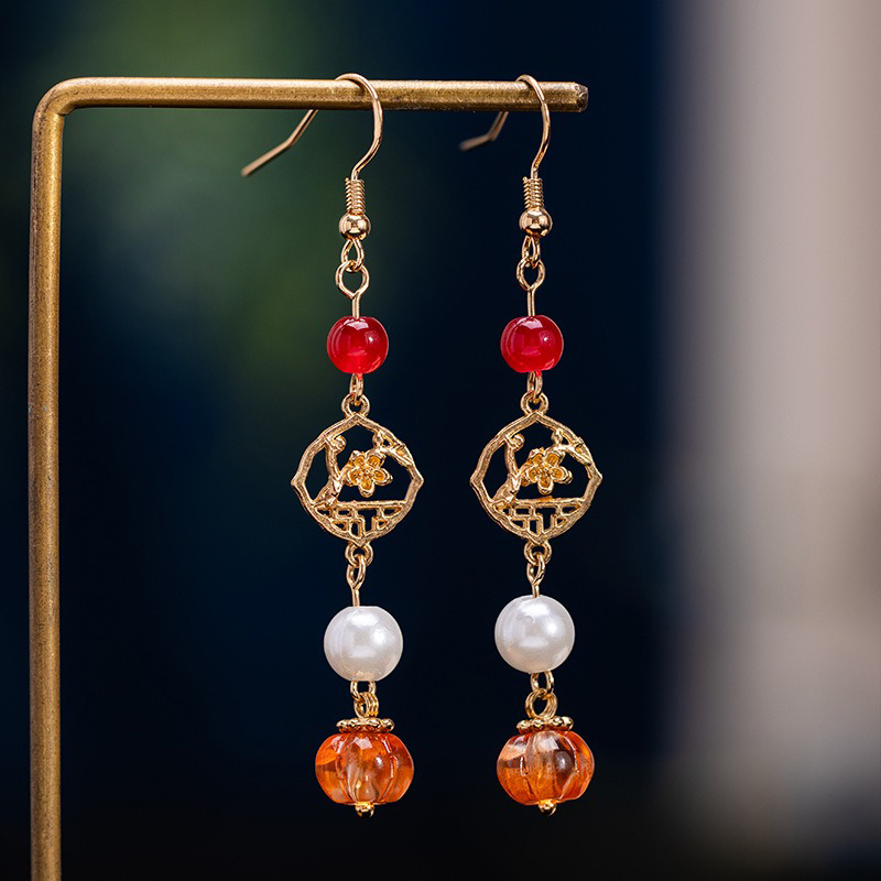 Traditional-Style-Accessories-Women's-Fringe-Earrings-for-Hanfu-Outfits-2 Traditional-Style Accessories Women's Fringe Earrings for Hanfu Outfits