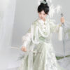 Women Martial Arts Hanfu Chinese-Style Bamboo Leaf Wuxia Flowing Attire