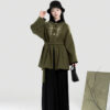 Women-Winter-Hanfu-Round-Neck-Coat-Stand-Up-Collar-Bell-Sleeve-Long-Dress-A-Line-Slim-Fit-Long-Skirt-3 Women Winter Hanfu Round-Neck Coat Stand-Up Collar Bell-Sleeve Long Dress A-Line Slim-Fit Long Skirt