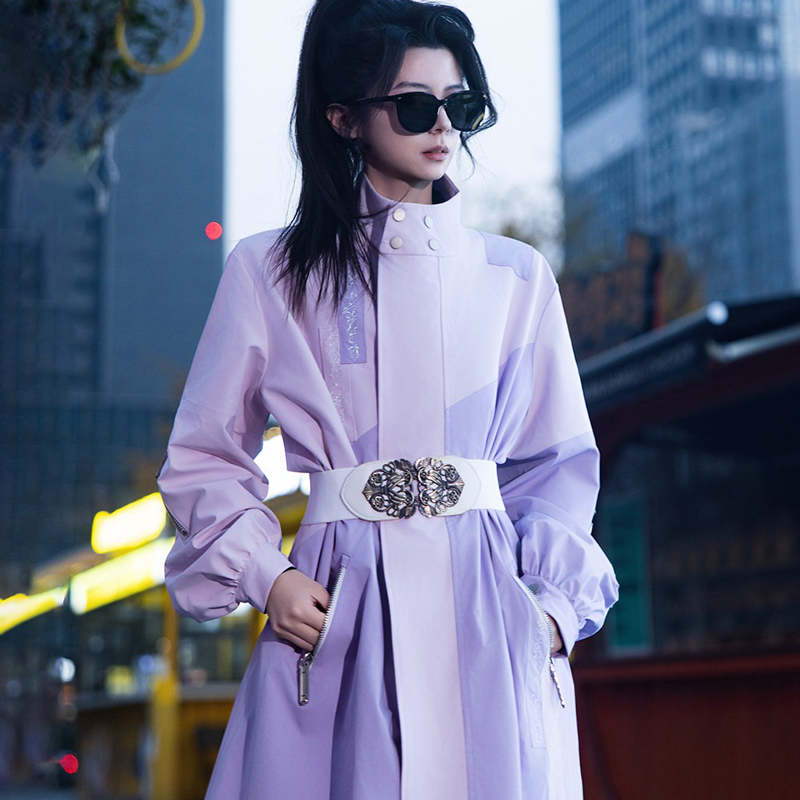 Women's-Hanfu-Round-Neck-Robe-Fashionable-Windbreaker-Outdoor-Jacket-4 Women's Hanfu Round-Neck Robe Fashionable Windbreaker Outdoor Jacket