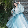 Women's-Ming-Dynasty-Elegant-Tencel-Hanfu-Mamian-Skirt-Set-Dui-Chuan-Jiao-4 Women's Ming Dynasty Elegant Tencel Hanfu Mamian Skirt Set Dui Chuan Jiao