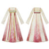 Women's-Pink-Qixiong-Shanqun-Tang-Dynasty-Embroidered-Hanfu-Duijin-Shirt-4 Women's Pink Qixiong Shanqun Tang Dynasty Embroidered Hanfu Duijin Shirt