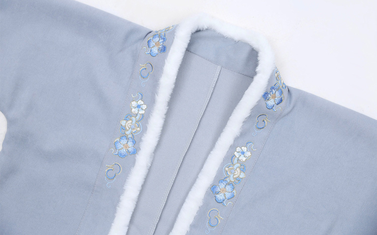 Women's Tang Dynasty Hanfu Winter Thickened Qixiong Shanqun with Shawl