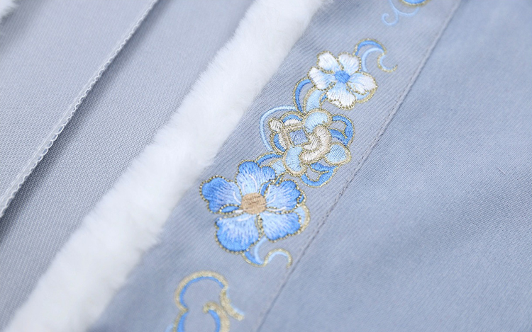 Women's Tang Dynasty Hanfu Winter Thickened Qixiong Shanqun with Shawl