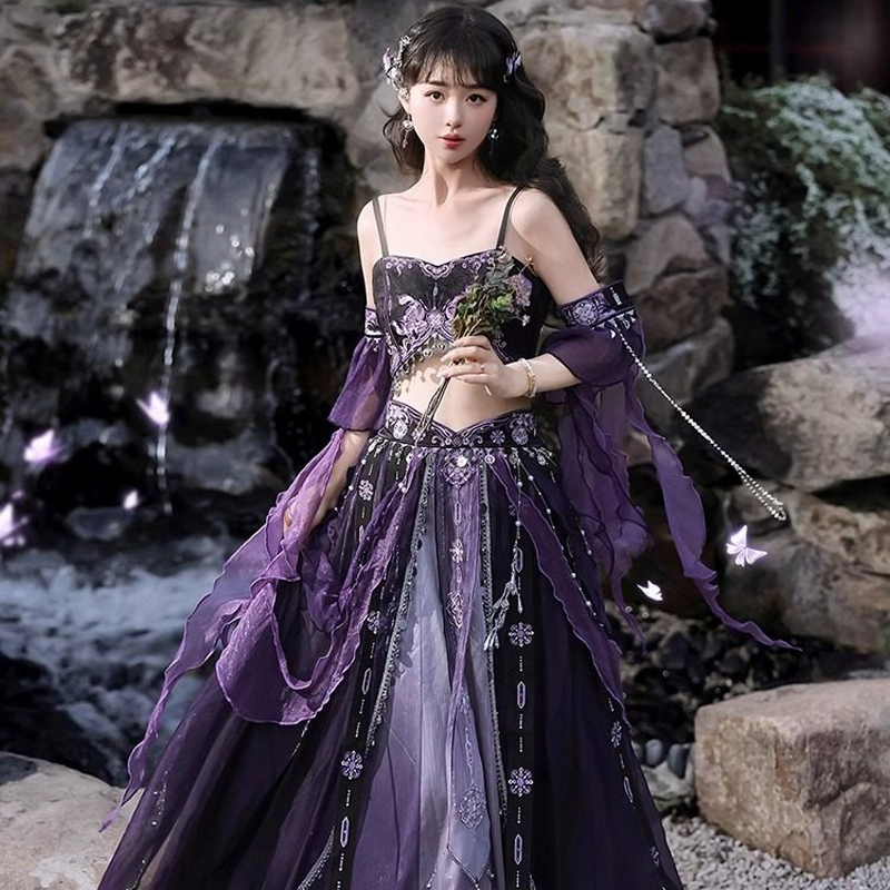 Classic-Ladies-Hanfu-Tianzhu-Princess-Exotic-Style-Cosplay-Attire-3 Classic Ladies Hanfu Tianzhu Princess Exotic Style Cosplay Attire