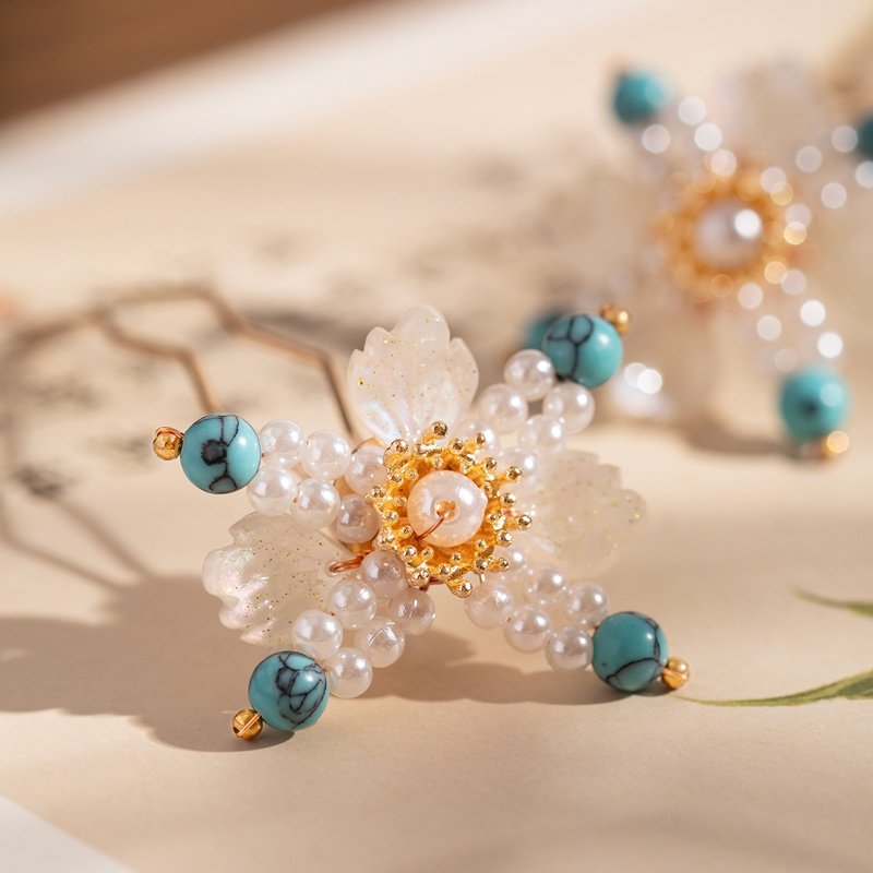 Hanfu-Floral-Hairpin-New-Chinese-Style-Vintage-Hair-Accessory-1 Hanfu Floral Hairpin New Chinese-Style Vintage Hair Accessory