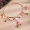 Hanfu-Necklace-Ancient-Style-Yingluo-Dunhuang-Inspired-Accessories-Double-Layer-Vintage-Jewelry-1 Hanfu Necklace Ancient Style Yingluo Dunhuang-Inspired Accessories Double-Layer Vintage Jewelry