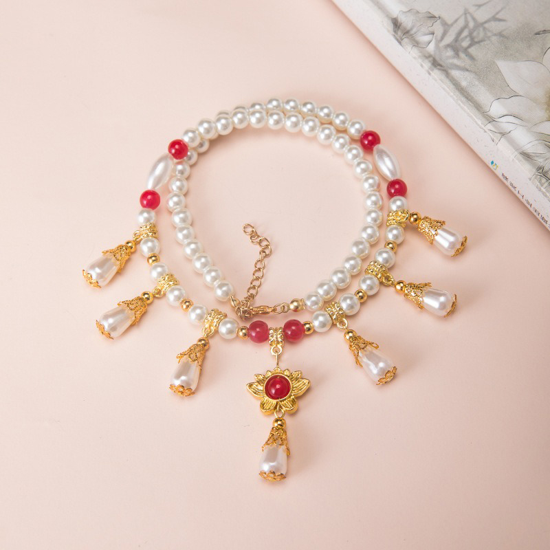 Hanfu-Necklace-Classic-Yingluo-Everyday-Accessories-1 Red Radiance