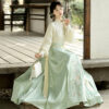 Spring-Women-Hanfu-New-Chinese-Style-Daily-Hanfu-Set-with-Mamian-Qun-4 Spring Women Hanfu New Chinese Style Daily Hanfu Set with Mamian Qun
